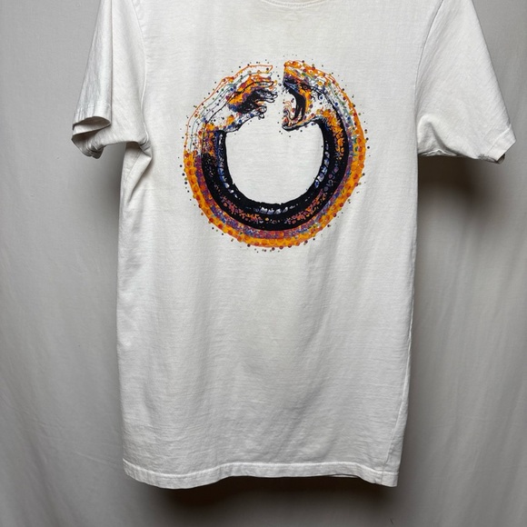 ARTMEETSCHAOS (WHITE “RAINBOW SNAKE CREWNECK T-SHIRT - Picture 1 of 4